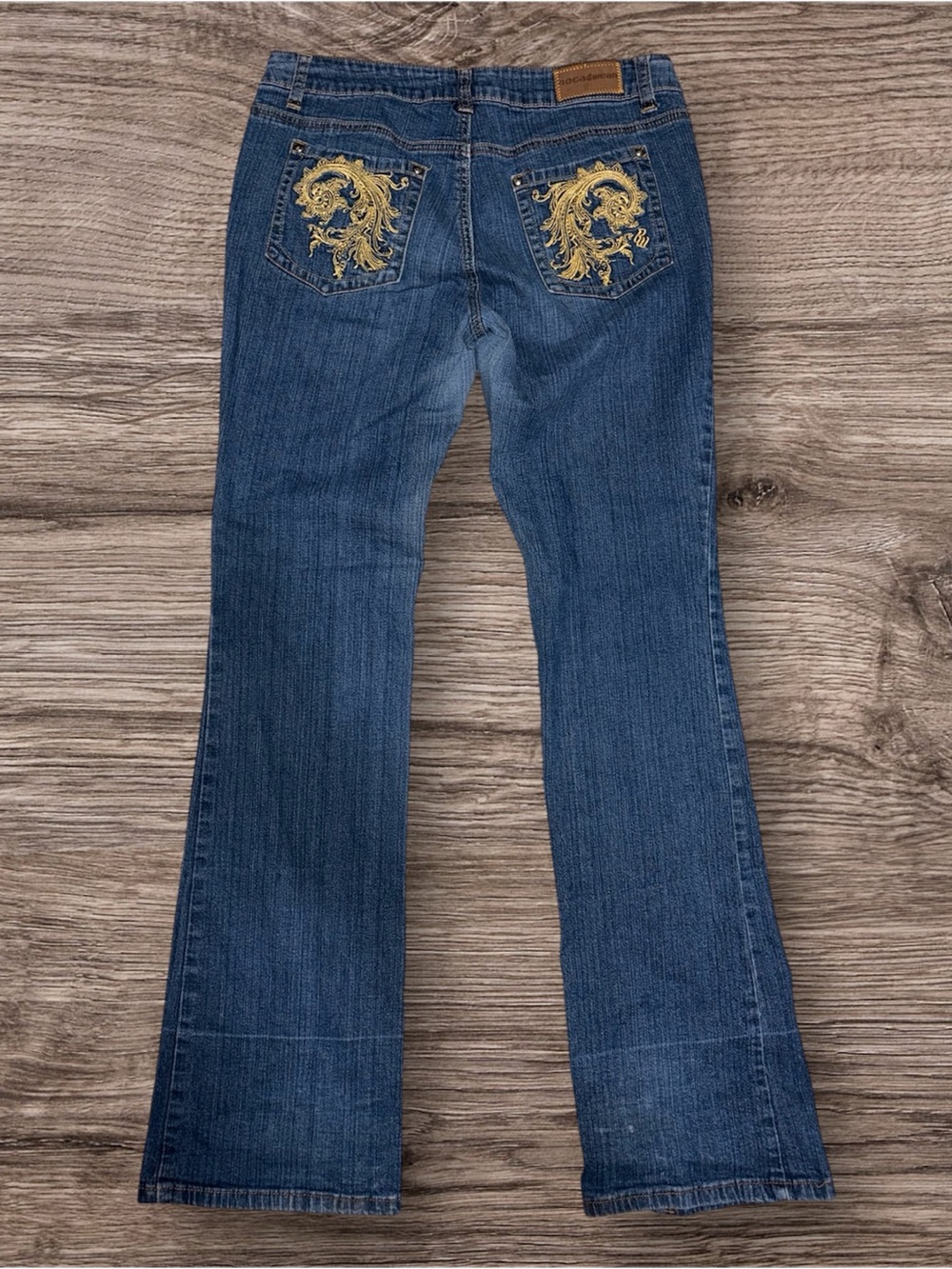 Women’s Blue Embroidered Back-Pocket Jeans by rocawear